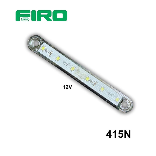 [415N] #415N LUZ PLANA 12V. 4.5" X 5/8" 6 LED BLANCO BASE NEGRA