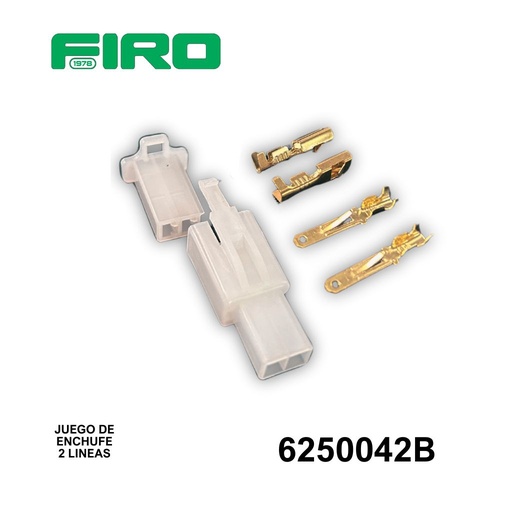 [6250042B] ENCHUFE O CONECTOR 2 LINEAS (JGO.) LUZ UNIV. TERMINALES CUADRO BLA