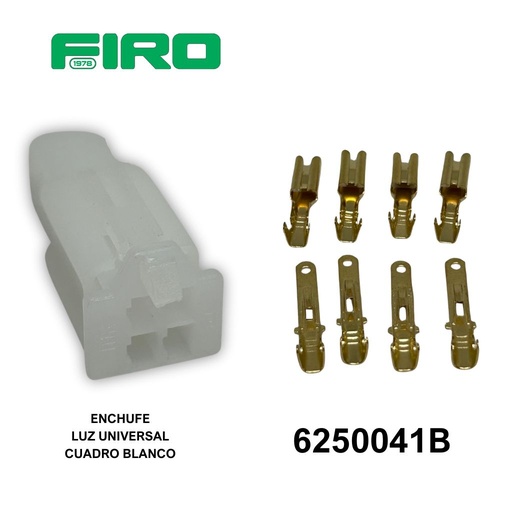 [6250041B] ENCHUFE O CONECTOR 3 LINEAS (JGO.) LUZ UNIV. TERMINALES CUADRO BLA