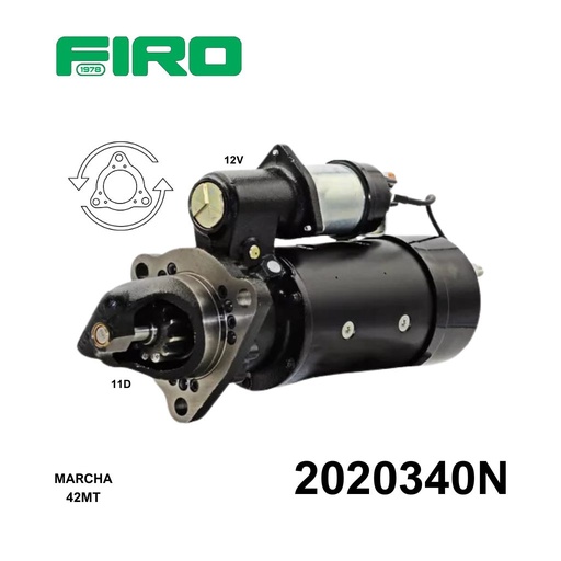 [2020340N] MARCHA DELCO 42MT 12V 11D ROTABLE DELCO NUEVA