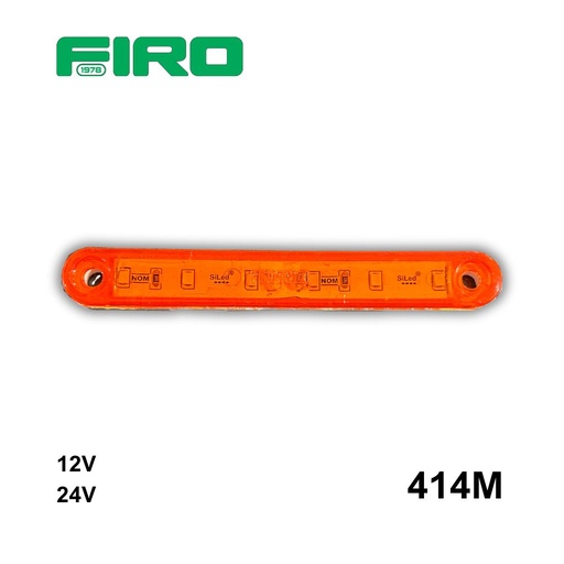 [414M] #414M LUZ PLANA 12V/24V 4.5" X 5/8" 6 LED AMBAR