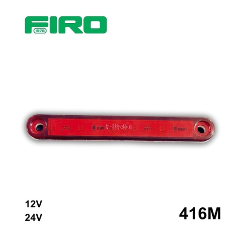 [416M] #416M LUZ PLANA 12V/24V 4.5" X 5/8" 6 LED ROJO