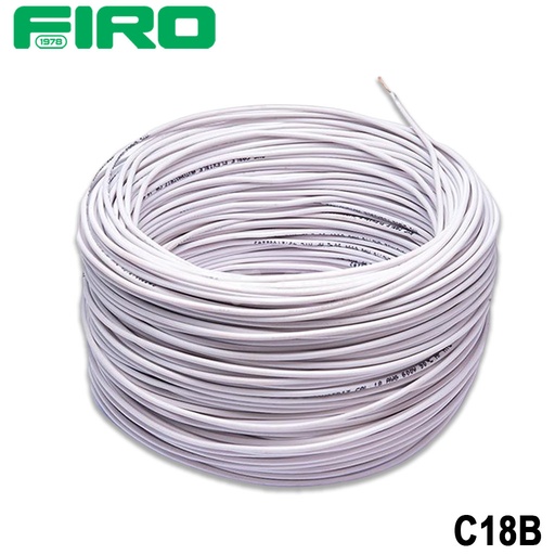 [C18B] CABLE PLASTICO # 18 POR (100) MTS. ROLLO BLANCO AWG ((FABRICA))