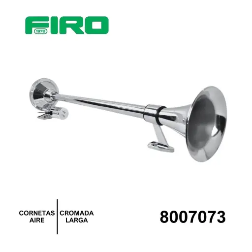 [8007073] CORNETAS AIRE CROMADA LARGA 12V/24V