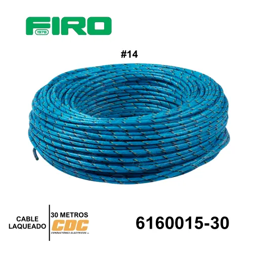 [6160015-30] CABLE LAQUEADO #14 POR  (30) MTS. ROLLO  *CDC*
