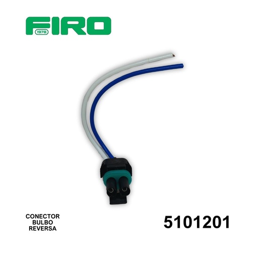 [5101201] CONECTOR BULBO REVERSA 2 CONTACTOS REDONDOS.
