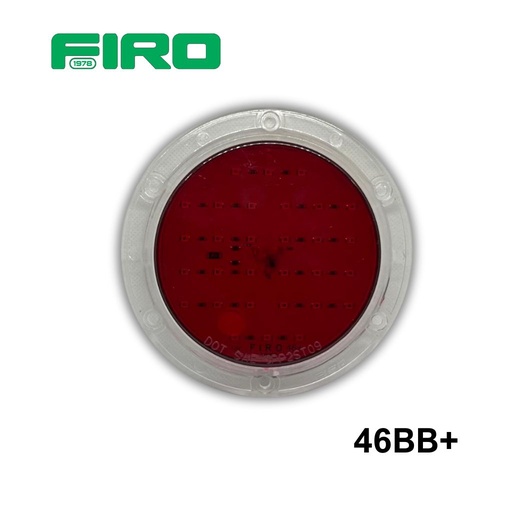 [46BB+] LUZ PLANA 4" 30 LED ROJOS REDONDO 12V  PCB BISEL TRASPARENTE