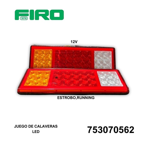 [753070562] JGO. CALAVERAS LED TIPO NISSAN 12V, ESTROBO, RUNNING. GEL. (2PZ)
