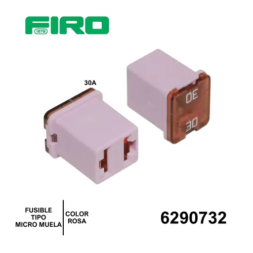 [6290732] FUSIBLE TIPO MICRO MUELA  30A. ROSA