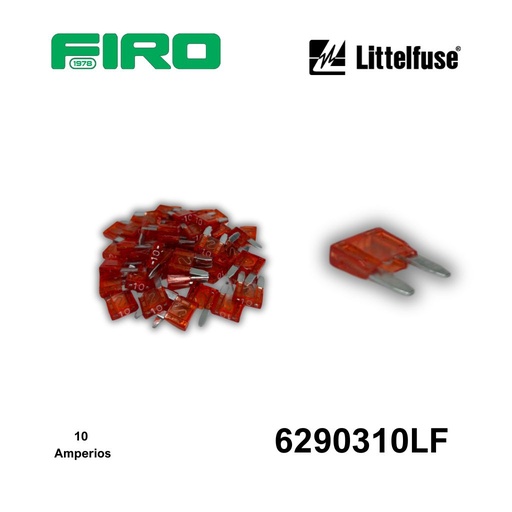 [6290310LF] FUSIBLE CLAVIJA MINIATURA 10A ROJO LITTLE FUSE