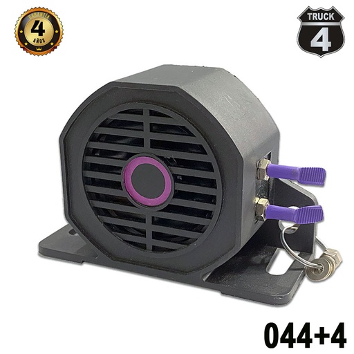 [044+4] SIRENA ALARMA DE REVERSA 12V/24V/36V/48V 110dB 4TRUCK