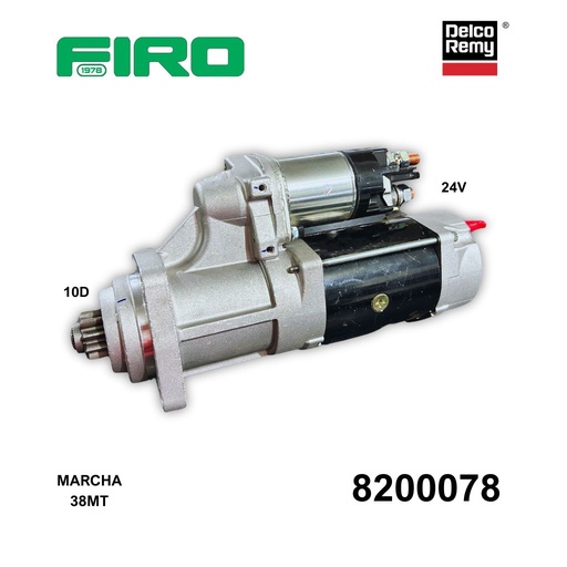 [8200078] MARCHA DELCO REMY ORIGINAL 38MT 24V 10D ORIGINAL SPV