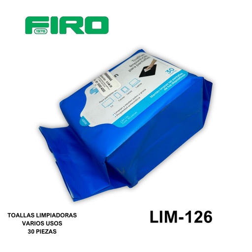 [LIM-126] TOALLAS LIMPIADORAS PARA PANTALLA Y VARIOS USOS 30 PZS