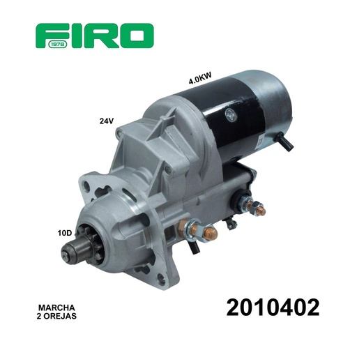 [2010402] MARCHA DENSO 24V 10D 4.0KW 2 OREJAS CASE