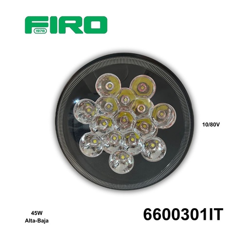 [6600301IT] UNIDAD 7 PULGADAS ALTA/BAJA 15 LED REDONDO 45W 10-80V (H6024)