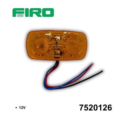 [7520126] PLAFON 2X4" 12V AMBAR 16 LED CON DIFUSOR TIPO HELLA =1020