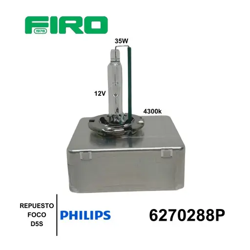 [6270288P] REPUESTO FOCO D5S HID 12V 35W 4300K PHILIPS.