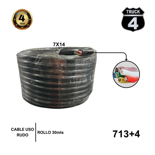[713+4] CABLE USO RUDO 7X14 X (30) MTS.= (7X14) 4TRUCK