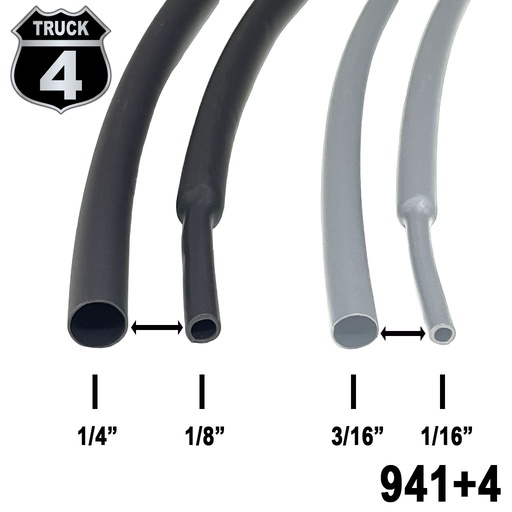 [941+4] MANGUERA TUBO TERMOCONTRACTIL 06.35MM=1/4 1M. NEGRO 1 METRO