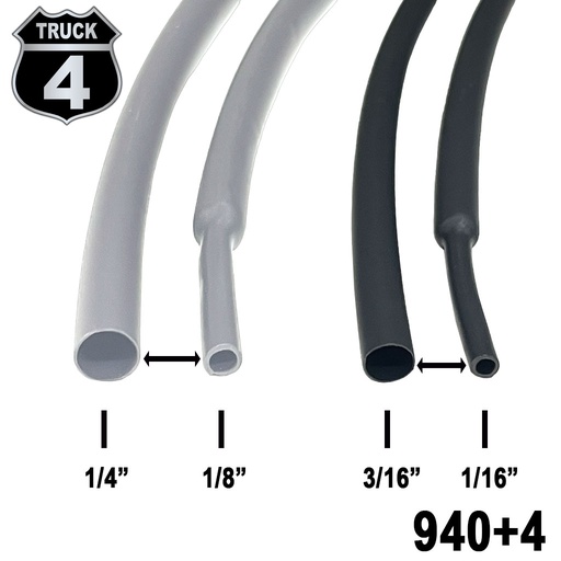 [940+4] MANGUERA TUBO TERMOCONTRACTIL 04.76MM=3/16 1M.NEGRO 1 METRO