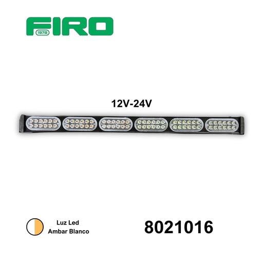 [8021016] BARRA DE LUZ 12-24V ESTROBO 6 MOD AMBAR/BLANCO MULTIFUNCIONES