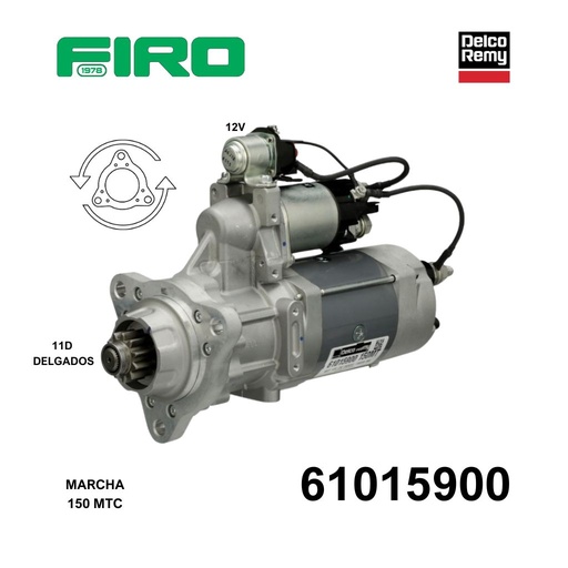 [61015900] MARCHA 150MT 12V 11DIENTES DELGADOS ROTABLE DELCO REMY ORIGINAL