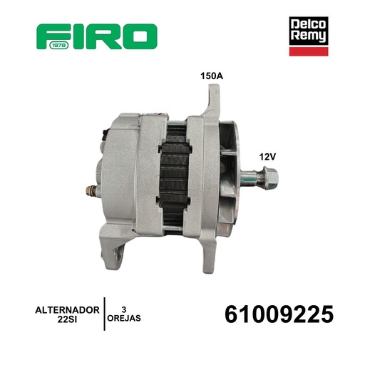 [61009225] ALTERNADOR 12V 150A 3 OREJAS 22SI DELCO (ORIGINAL)  REMAN