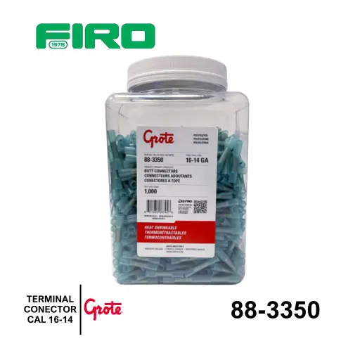 [88-3350] TERMINAL CONECTOR A TOPE CAL. 16-14 GROTE 1,000 piezas 