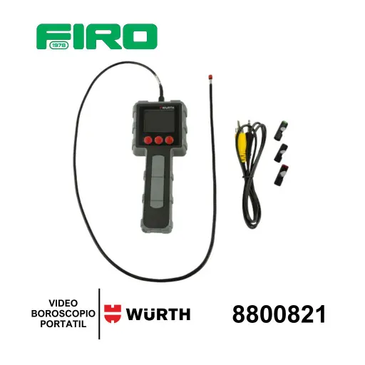 [8800821] VIDEO BOROSCOPIO PORTATIL WURTH C/ESTUCHE