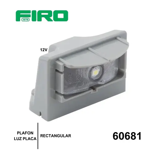 [60681] PLAFON LUZ PLACA 12V RECTANGULAR GROTE