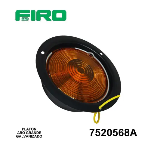[7520568A] PLAFON ARO GRANDE GALVANIZADO AMBAR
