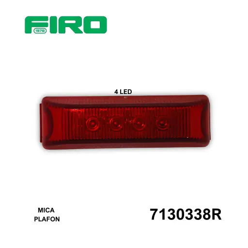 [7130338R] MICA PLAFON LATERAL 4 LEDS ROJO 