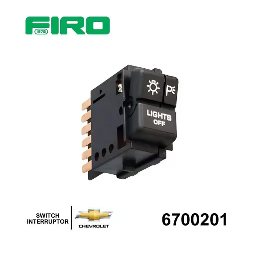 [6700201] SWITCH INTERRUPTOR LUCES 1 TECLA CUTLAS CHEV 86/92