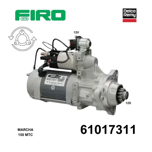 [61017311] MARCHA 150MT 12V 12D C.  ROTABLE DELCO REMY ORIGINAL              