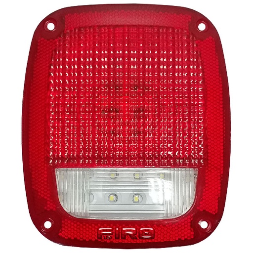 [406] LUZ PLANA TIPO JEEP 12V 30 LED ROJOS 12 LED BLANCOS