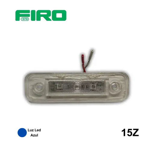 [15Z] #15Z LUZ PLANA 1"X4" 3 LED AZULES MICA BLANCA =418 Y 418X******        