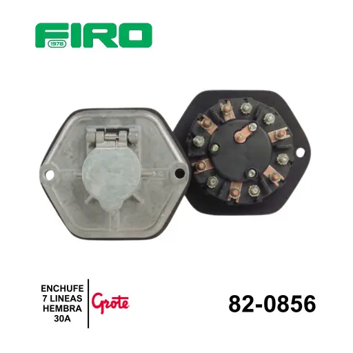 [82-0856] ENCHUFE CONECTOR 7 LINEAS HEMBRA BRAKET 30A GROTE = A 82-0856G