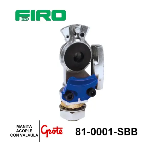 [81-0001-SBB] MANITA ACOPLE AZUL CON VALVULA GROTE 