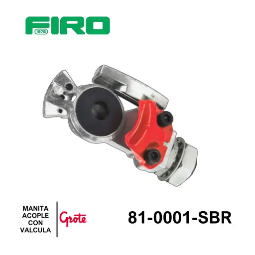 [81-0001-SBR] MANITA ACOPLE ROJA CON VALVULA GROTE