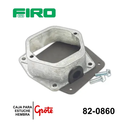 [82-0860] CAJA PARA ENCHUFE HEMBRA 7L C/BRAKET PROFUNDIDAD 1 GROTE 82-0860