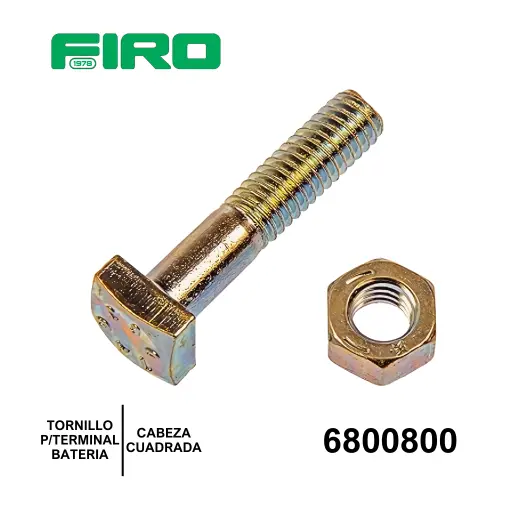 [6800800] TORNILLO PARA TERMINAL BATERIA CABEZA CUADRADA CON TUER CA        
